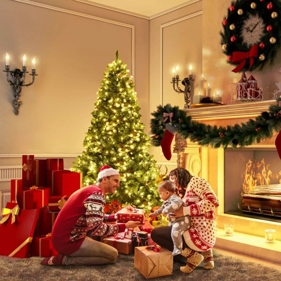 Store The Holiday Aisle 7' Green Pine Artificial Christmas Tree With 460 Single Colored Lights