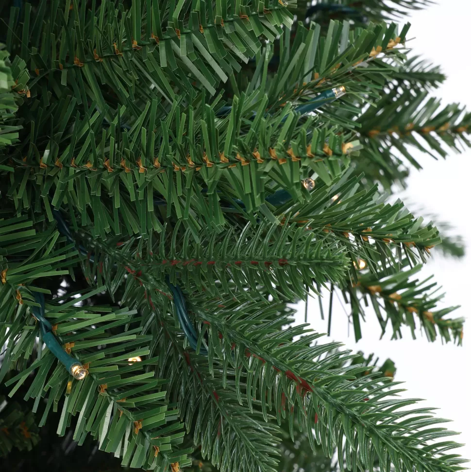 Shop The Holiday Aisle 7' H Slender Green Artificial Fir Christmas Tree With 450 Led Lights