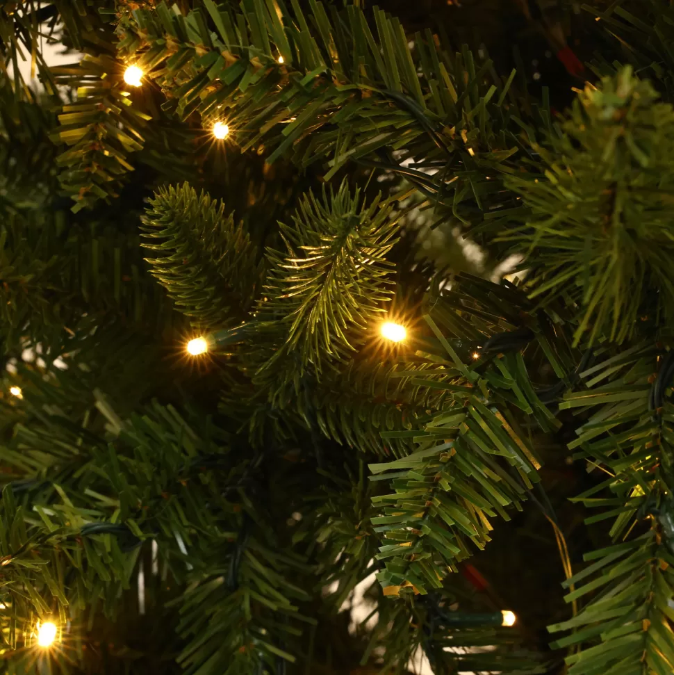 Shop The Holiday Aisle 7' H Slender Green Artificial Fir Christmas Tree With 450 Led Lights