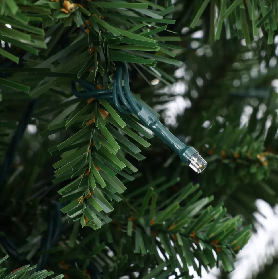 Shop The Holiday Aisle 7' H Slender Green Artificial Fir Christmas Tree With 450 Led Lights