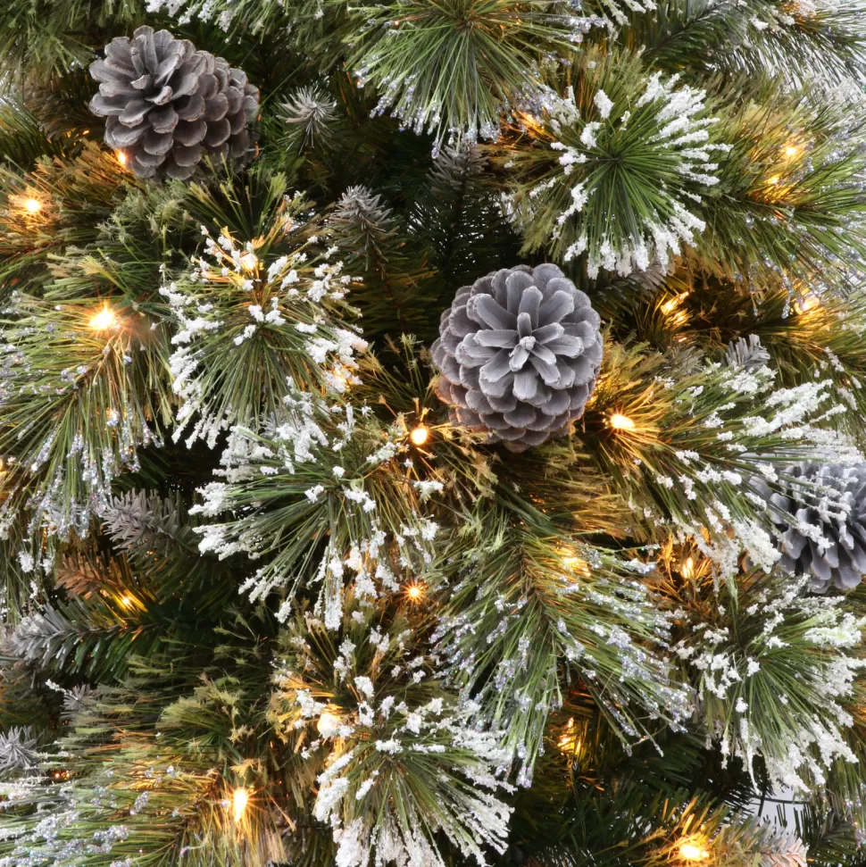 Best The Holiday Aisle 7' H Slender Green Pine Christmas Tree With 400 Lights