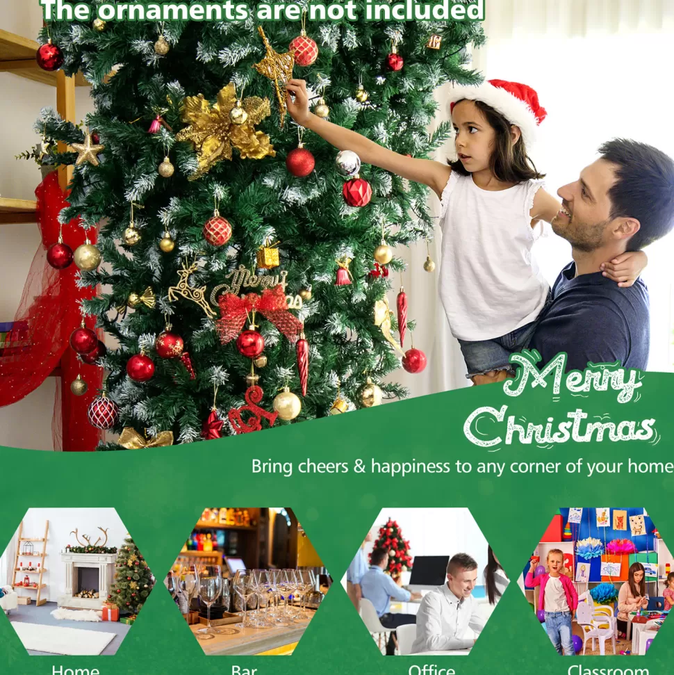 New The Holiday Aisle 90'' H Upside Down Green Artificial Hinged Christmas Tree With 400 Lights