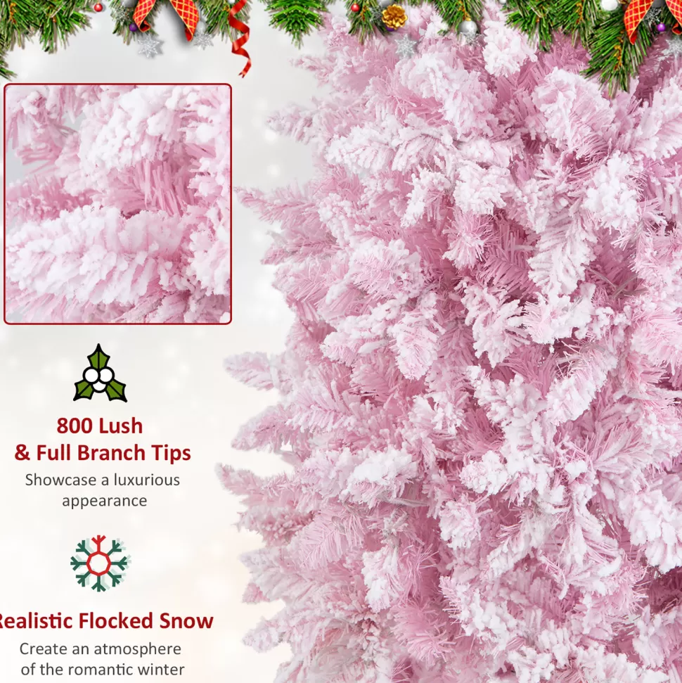 Clearance The Holiday Aisle 90'' H White Artificial Hinged Christmas Tree With 450 Lights