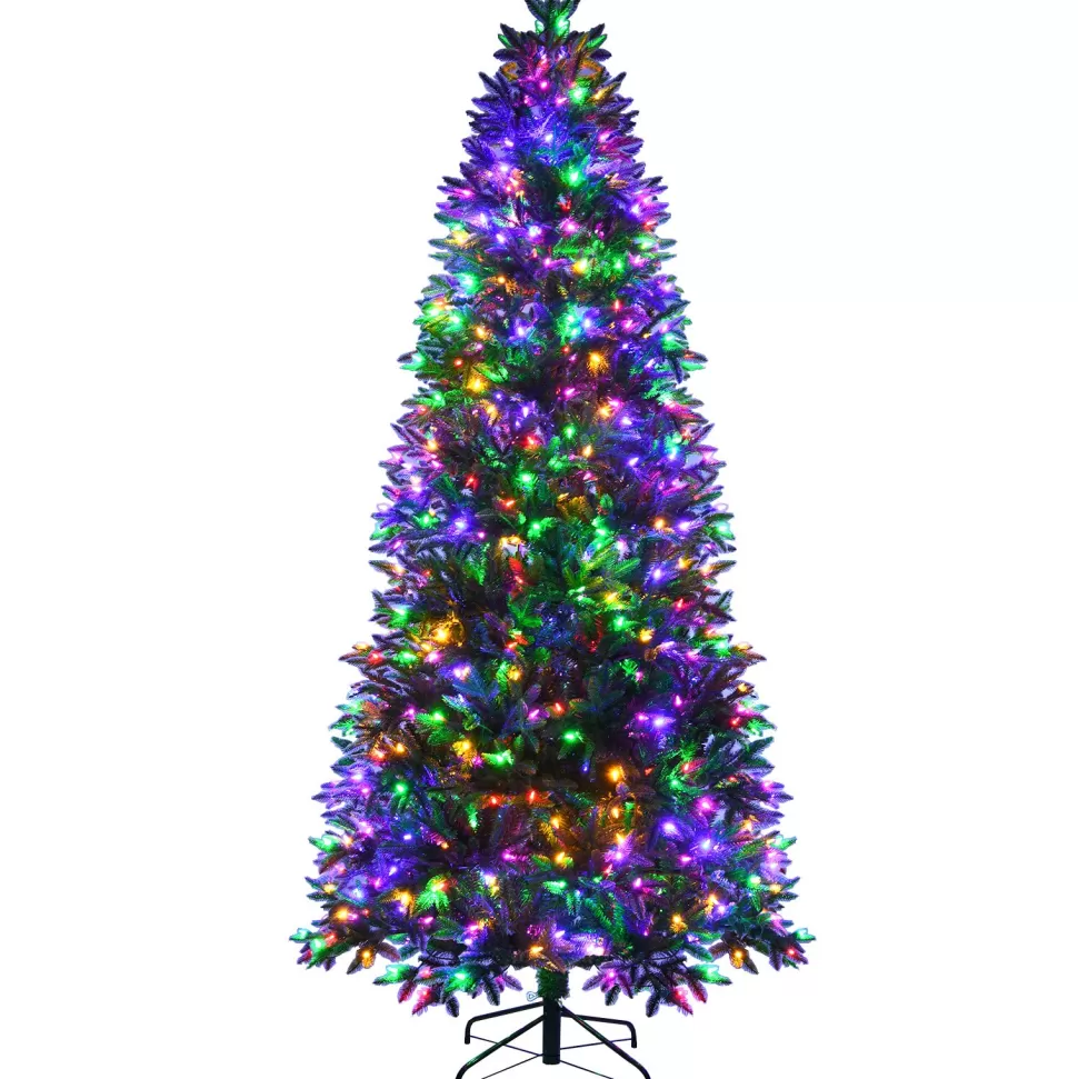 New The Holiday Aisle 96'' H Green Realistic Pine Cashmere Christmas Tree With 600 Led Color Changing/Combination Lights