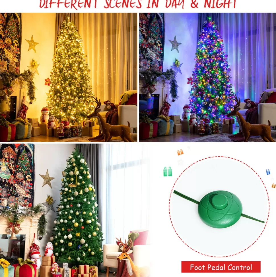New The Holiday Aisle 96'' H Green Realistic Pine Cashmere Christmas Tree With 600 Led Color Changing/Combination Lights