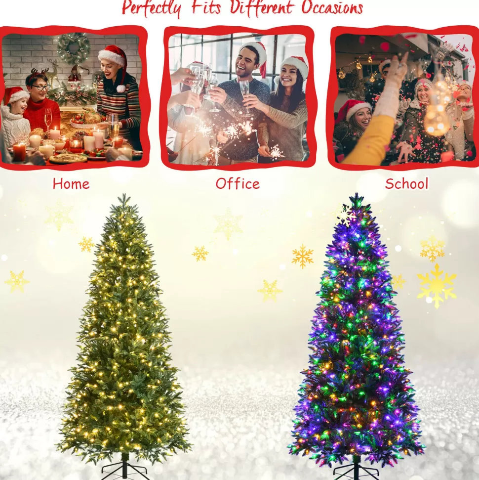 New The Holiday Aisle 96'' H Green Realistic Pine Cashmere Christmas Tree With 600 Led Color Changing/Combination Lights