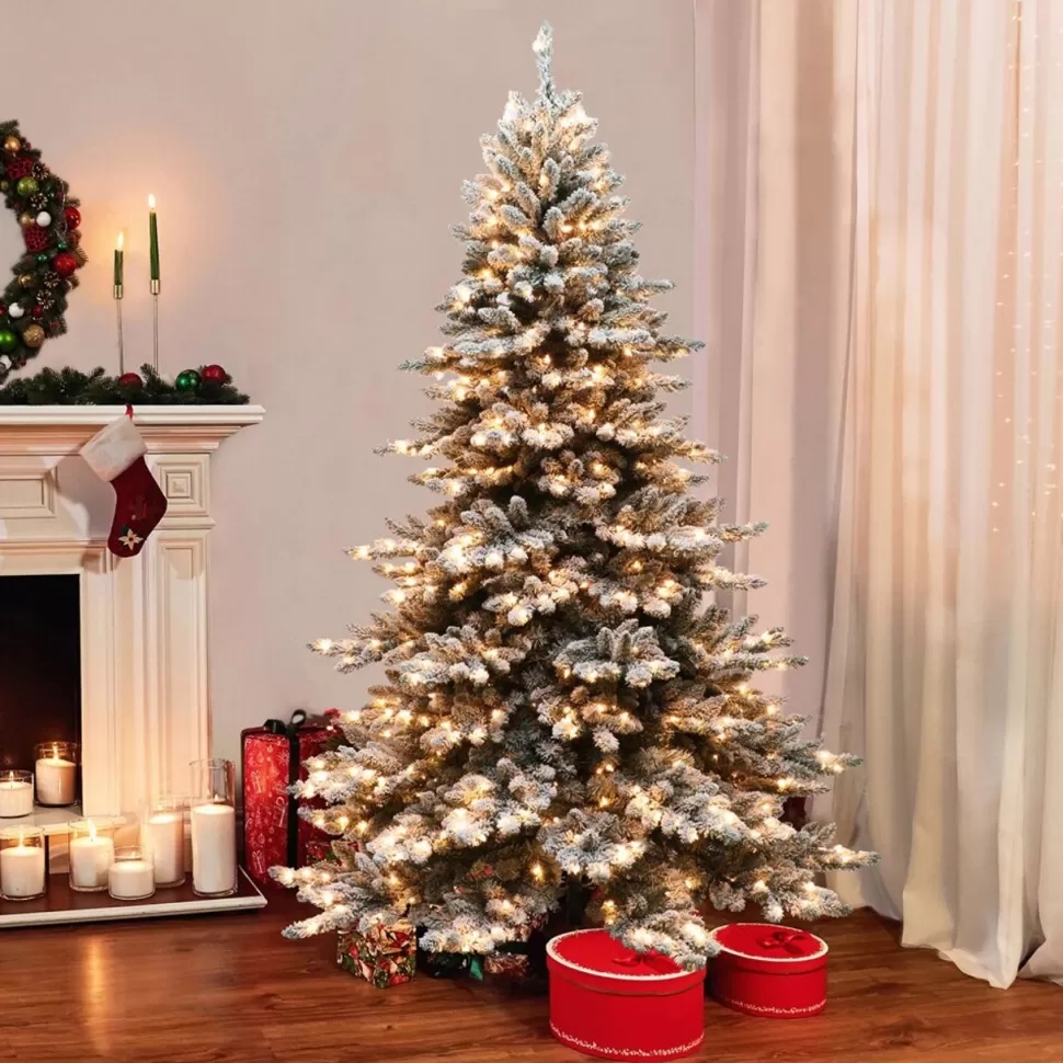 Best The Holiday Aisle 9' H Green Spruce Frosted Christmas Tree With 800 Lights