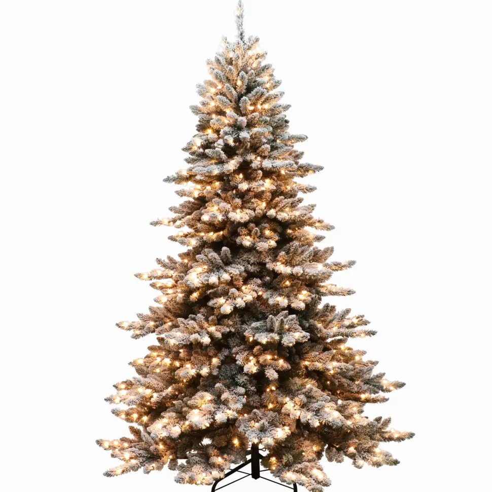 Best The Holiday Aisle 9' H Green Spruce Frosted Christmas Tree With 800 Lights