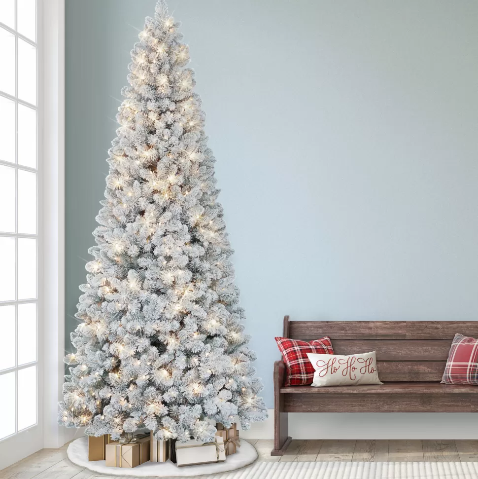 Best Sale The Holiday Aisle 9' H Slender Green Pine Christmas Tree With 700 Lights