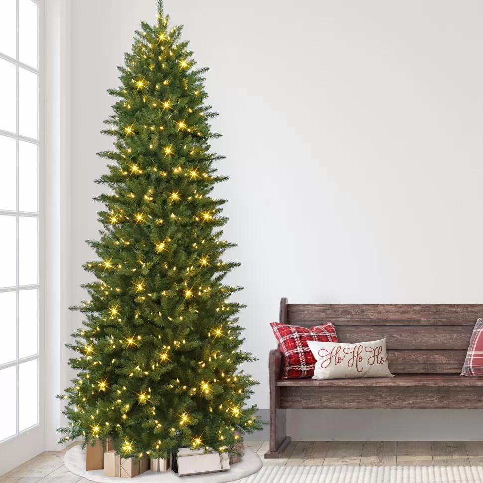 Outlet The Holiday Aisle 9' H Slender Green Pine Christmas Tree With 800 Lights
