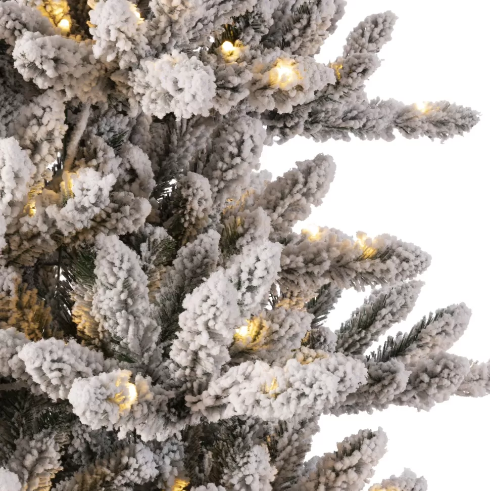 Online The Twillery Co. 9Ft Flocked Fir Artificial Christmas Tree With 650 Warm White Lights