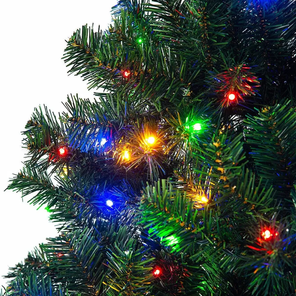 Shop The Holiday Aisle Adylina 7.5' Green Pine Artificial Christmas Tree With 550 Multi-Colored Lights