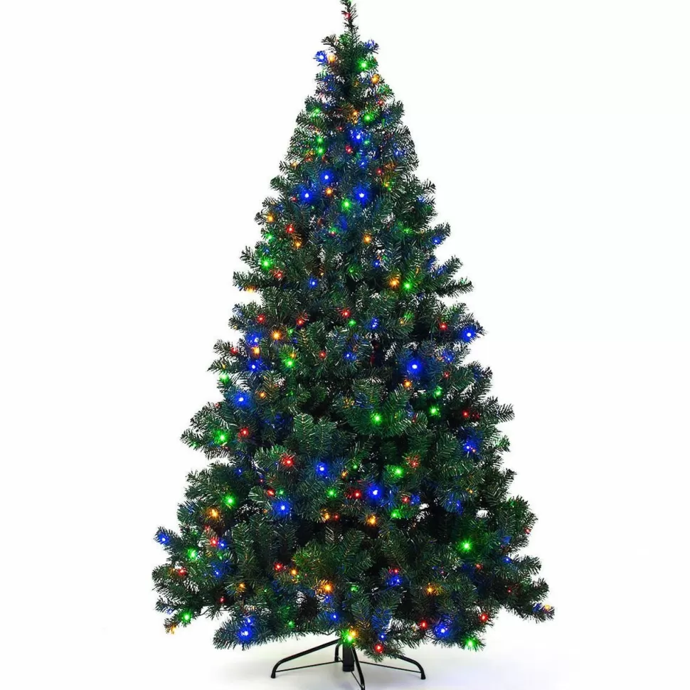 Shop The Holiday Aisle Adylina 7.5' Green Pine Artificial Christmas Tree With 550 Multi-Colored Lights