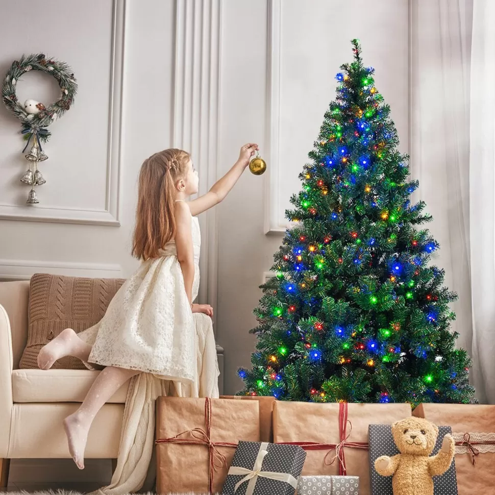 Shop The Holiday Aisle Adylina 7.5' Green Pine Artificial Christmas Tree With 550 Multi-Colored Lights