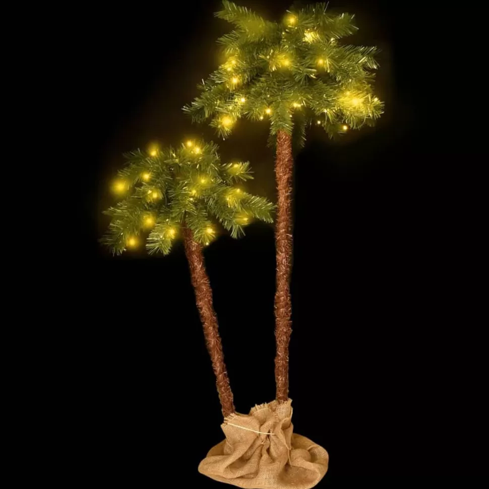 Cheap The Holiday Aisle Artificial Palm Tree Holiday Party Decoration Christmas Tree With Leds