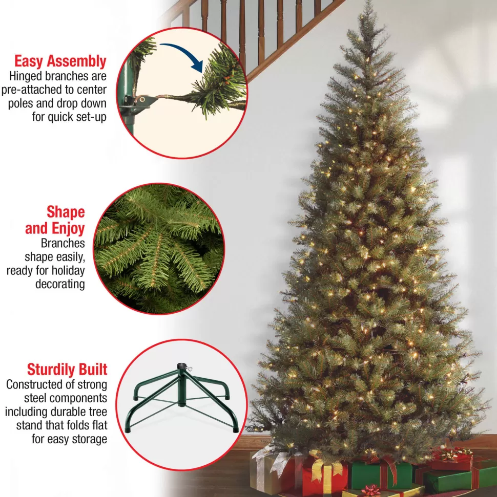 Store The Holiday Aisle Aspen Spruce 6.5' Green Spruce Artificial Christmas Tree With 350 Clear/White Lights