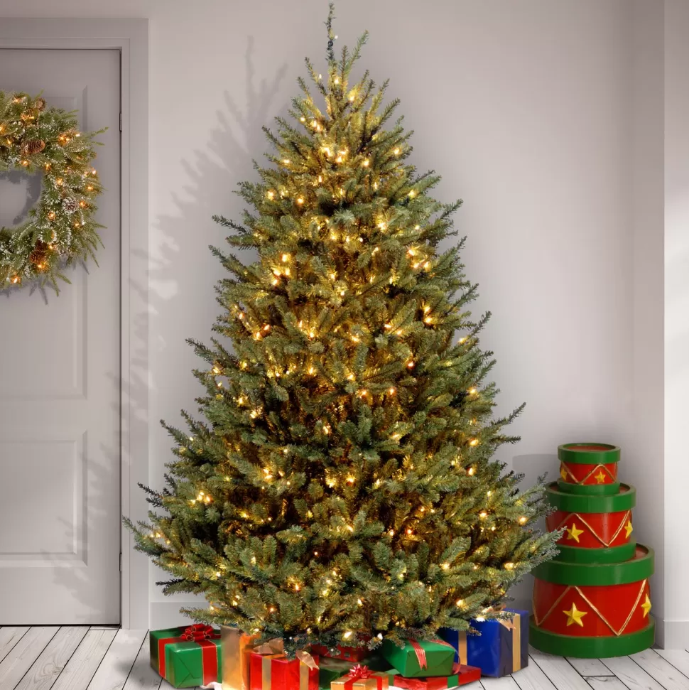 Store Red Barrel Studio Baldrik 6.5' Green Spruce Christmas Tree With 650 Clear/White Lights