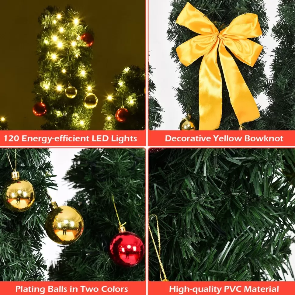 Shop The Holiday Aisle Cactus 6' Green Pine Artificial Christmas Tree With 120 White Lights