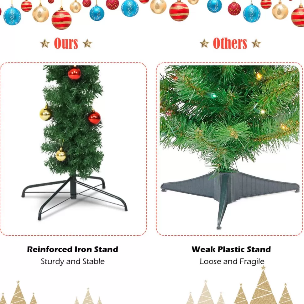 Shop The Holiday Aisle Cactus 6' Green Pine Artificial Christmas Tree With 120 White Lights