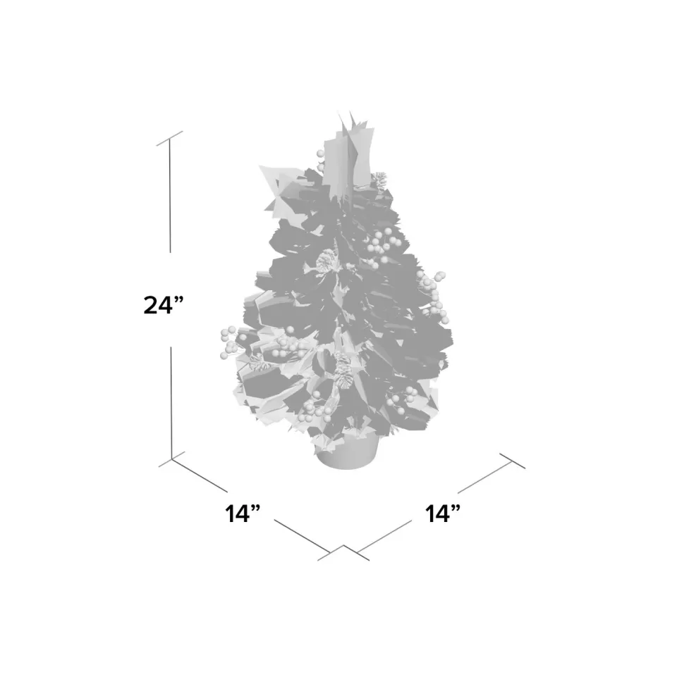 Online Three Posts Crestwood 2' H Green Artificial Spruce Christmas Tree With 35 Lights