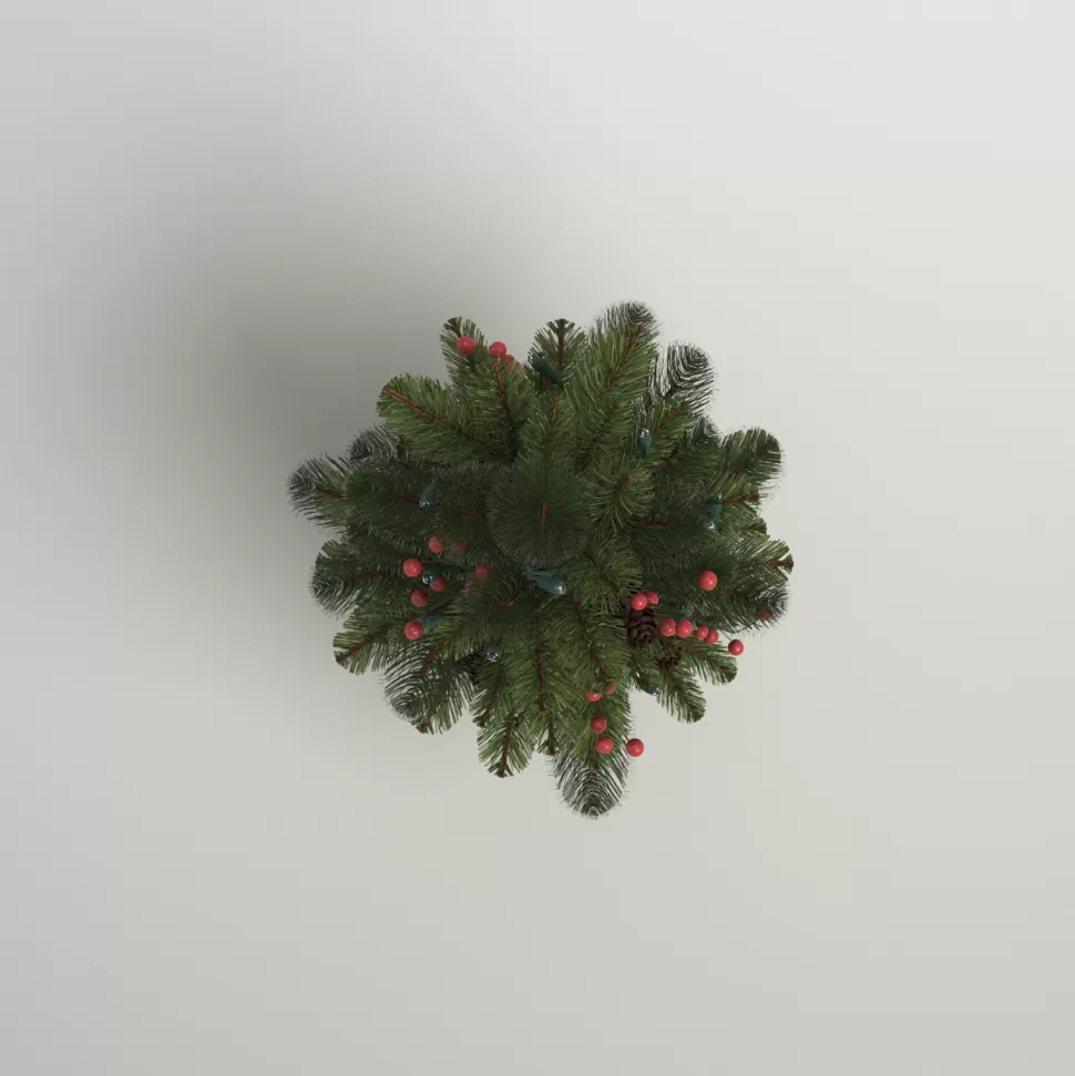 Discount Three Posts Crestwood 2' H Green Artificial Spruce Christmas Tree With 35 Multi-Color Lights