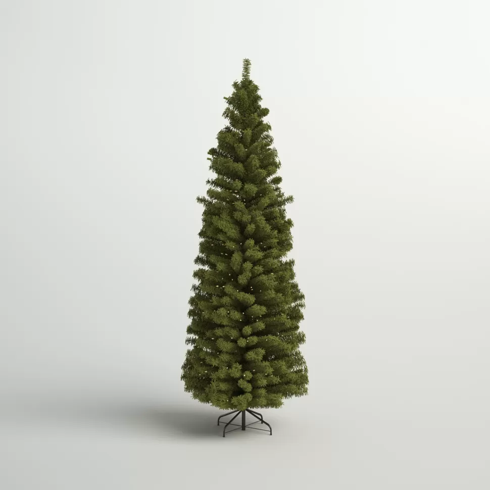 Flash Sale Three Posts Downswept Douglas Slender Green Realistic Fir Christmas Tree With 850 Lights