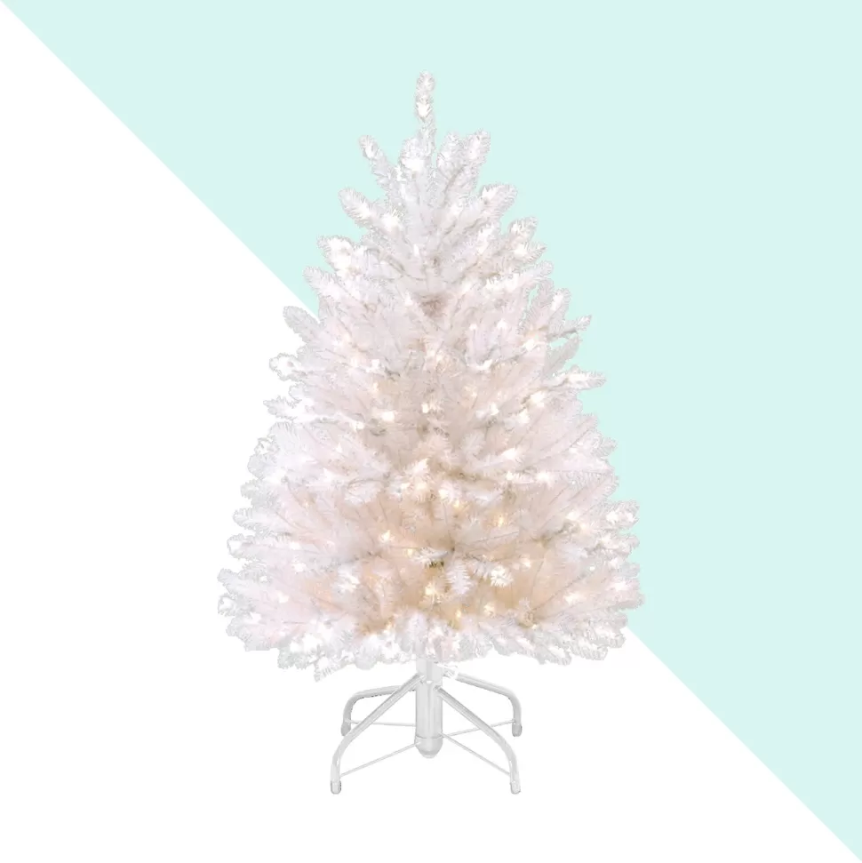 Store Hashtag Home Dunhill 4.4' White Fir Artificial Christmas Tree With 450 Lights