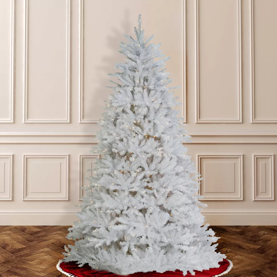 Best Mercury Row Dunhill White Fir Christmas Tree With Lights
