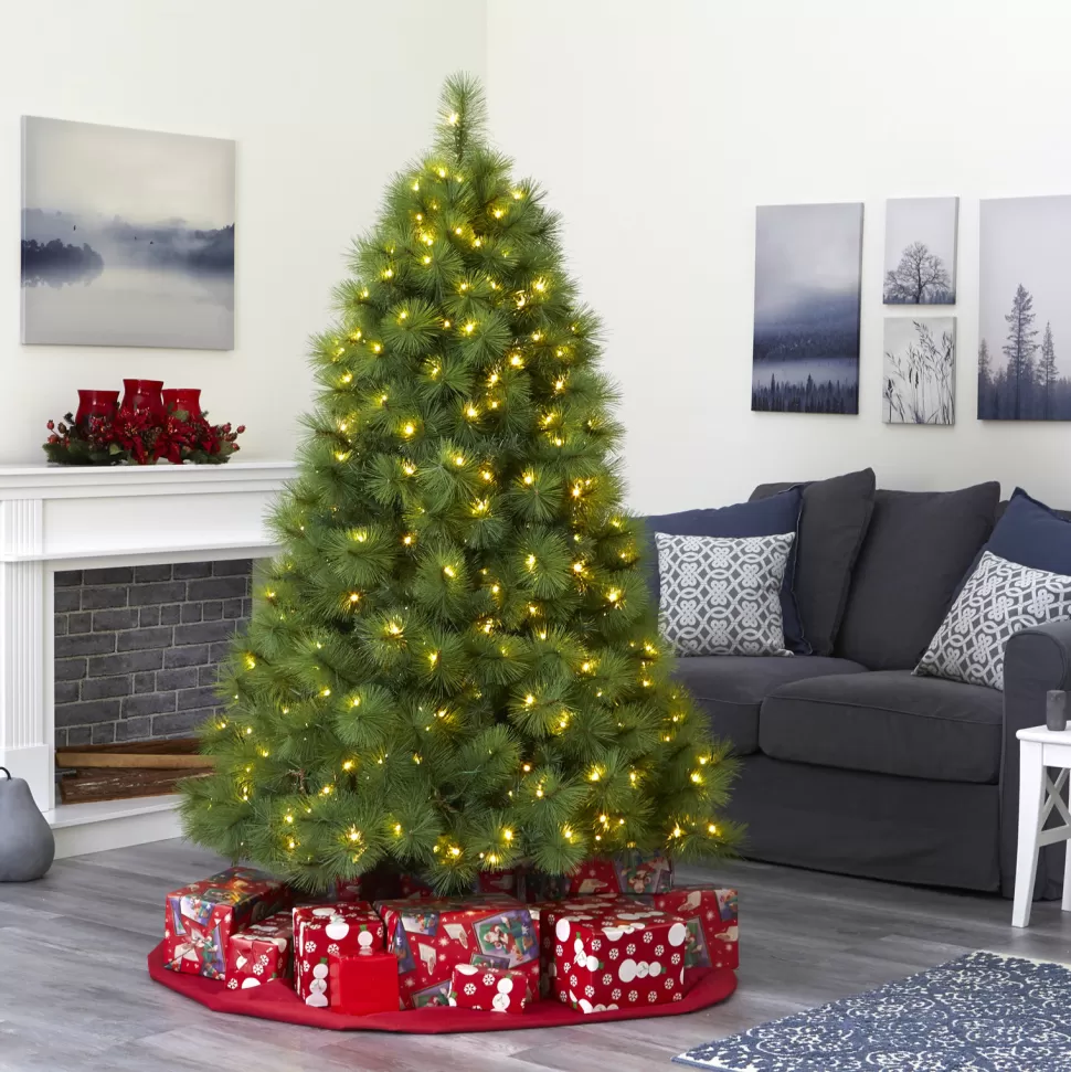 Discount The Holiday Aisle Easy Set-Up Lighted Artificial Scotch Pine Christmas Tree - Stand Included