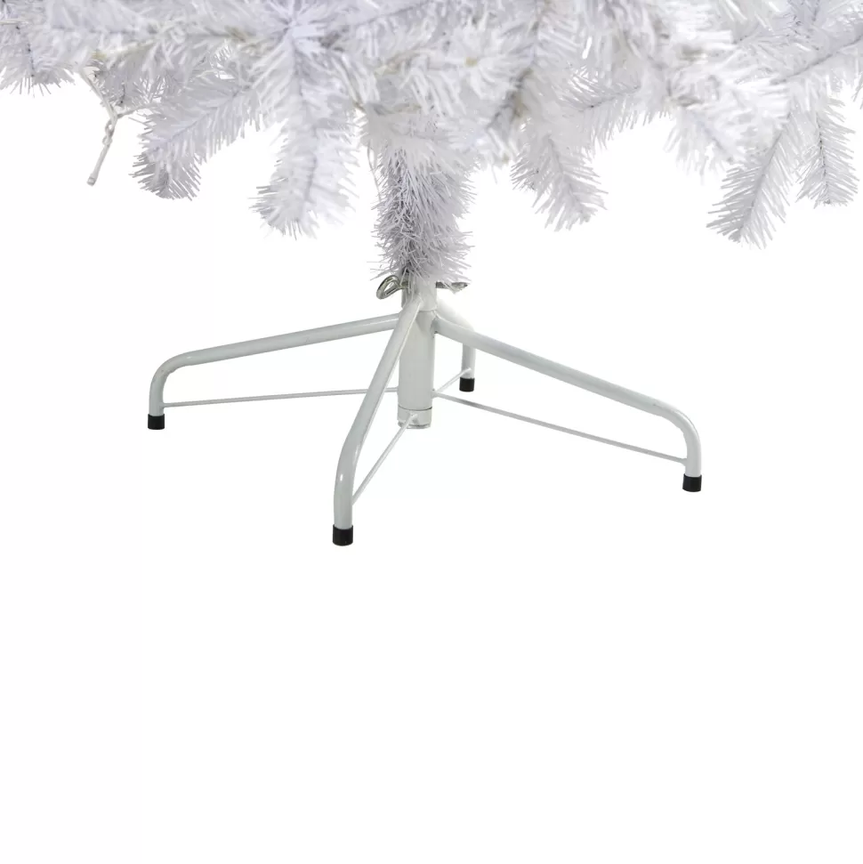 Best The Holiday Aisle Easy Set-Up Lighted Artificial White Pine Christmas Tree - Stand Included