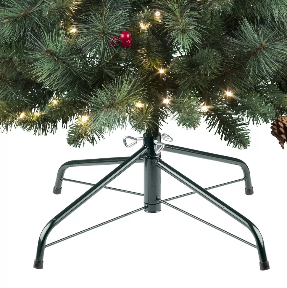 Outlet Three Posts Easy Stow 6' 6" H Green Realistic Artificial Pine Cashmere Christmas Tree 300 Led Lights