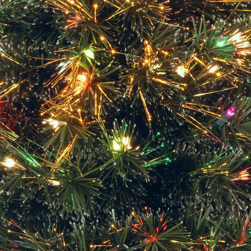 Store The Holiday Aisle Fiber Optic 3' Green Spruce Artificial Christmas Tree With 50 Multi-Color Lights