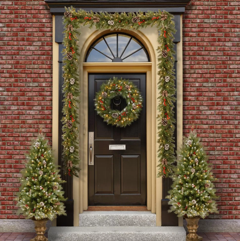 Outlet Andover Mills Frosted Berry Christmas Tree, Wreath And Garland Set