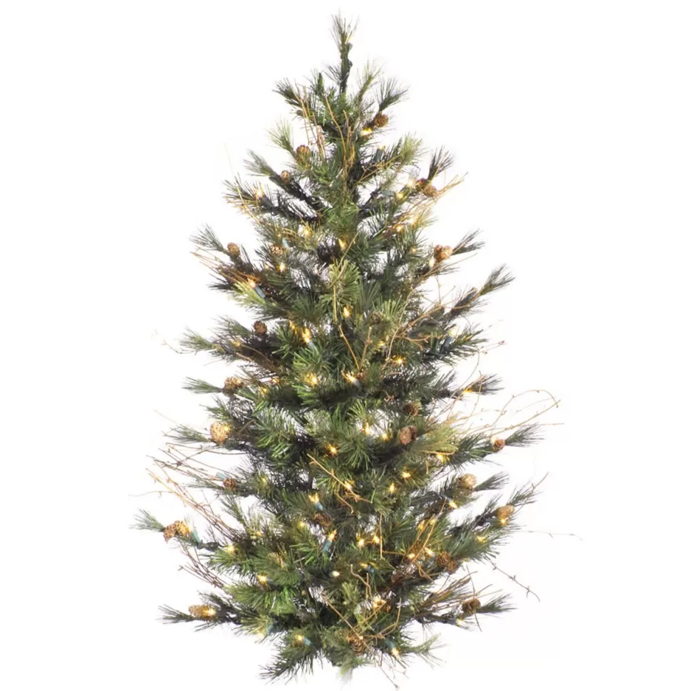 New Andover Mills Galarza 3' Green Pine Artificial Christmas Tree With 100 Clear/White Lights