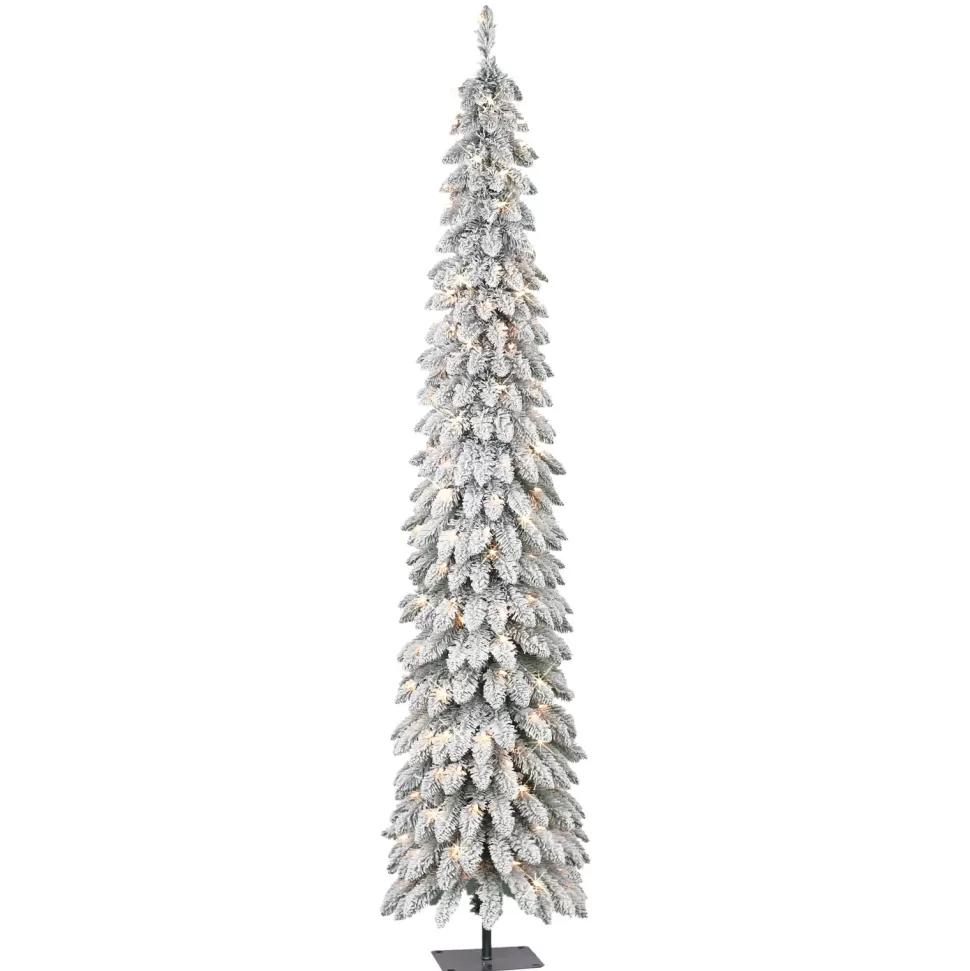 Best The Holiday Aisle Graciana 7' H Slender Green Pine Christmas Tree With 150 Lights