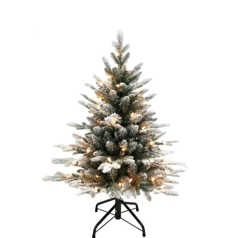 Shop Kurt Adler Green Artificial Pine Flocked/Frosted Christmas Tree