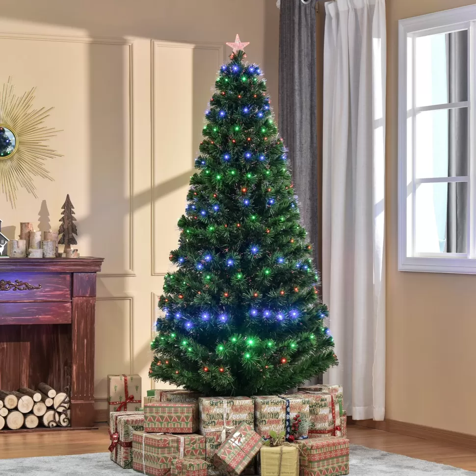Sale The Holiday Aisle Green Fir Artificial Christmas Tree With 280 Multi-Colored Lights