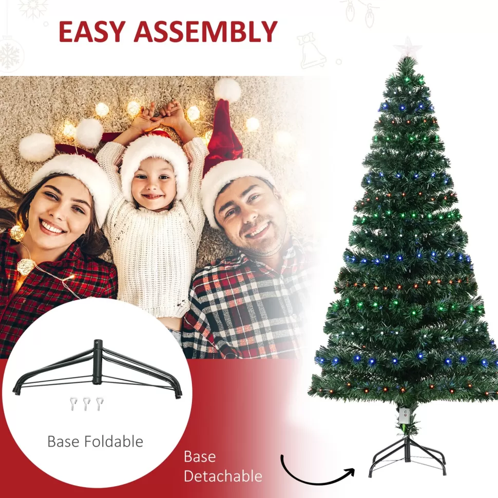 Sale The Holiday Aisle Green Fir Artificial Christmas Tree With 280 Multi-Colored Lights