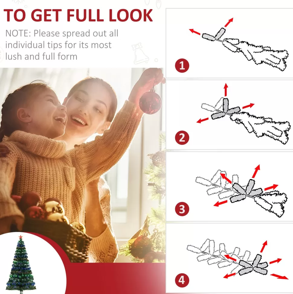 Sale The Holiday Aisle Green Fir Artificial Christmas Tree With 280 Multi-Colored Lights