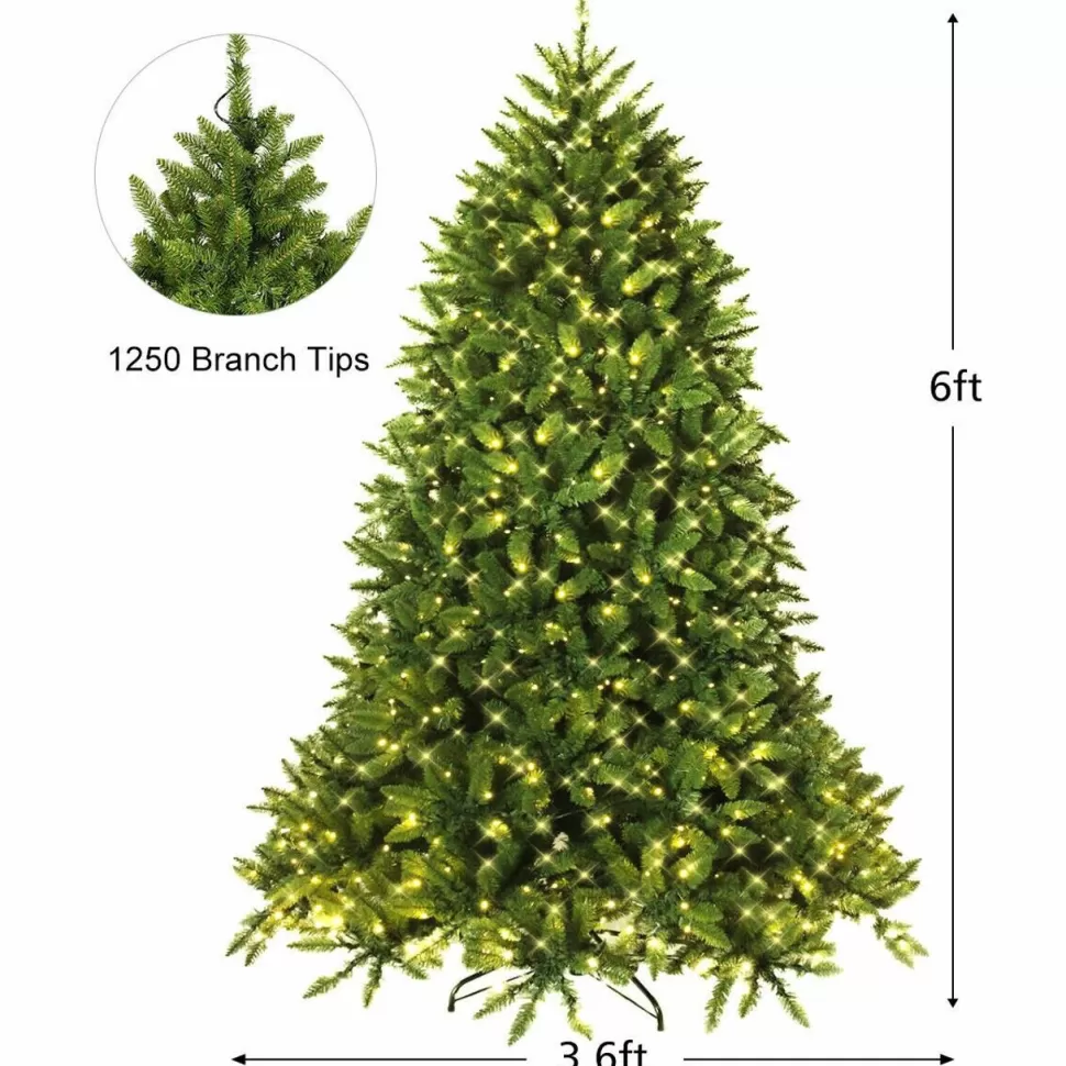Sale The Holiday Aisle Green Fir Artificial Christmas Tree With 650 Clear & White Lights