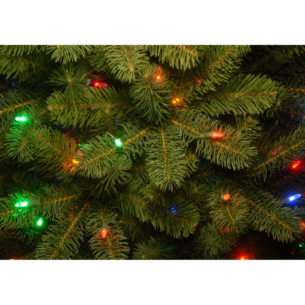 Sale Mercury Row Green Fir Artificial Christmas Tree With Color + Clear Lights