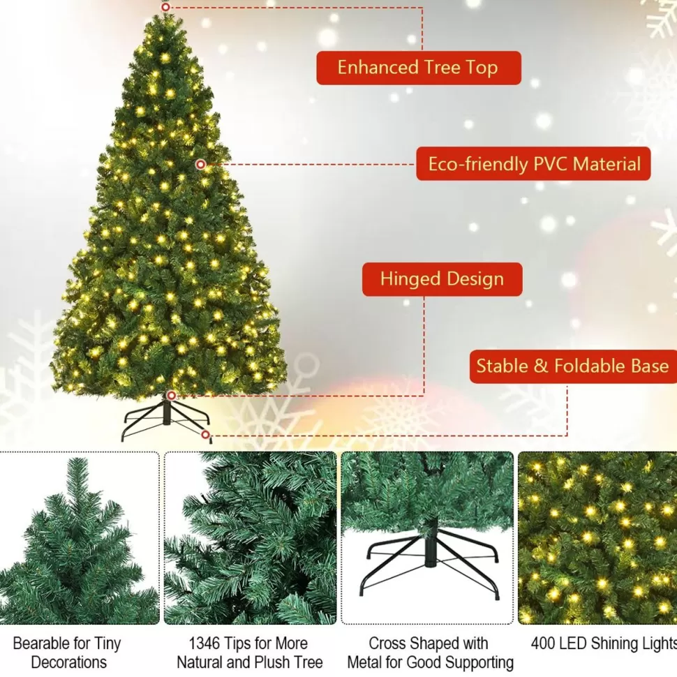 Discount The Holiday Aisle Green Pine Artificial Christmas Tree With 430 Warm White Lights