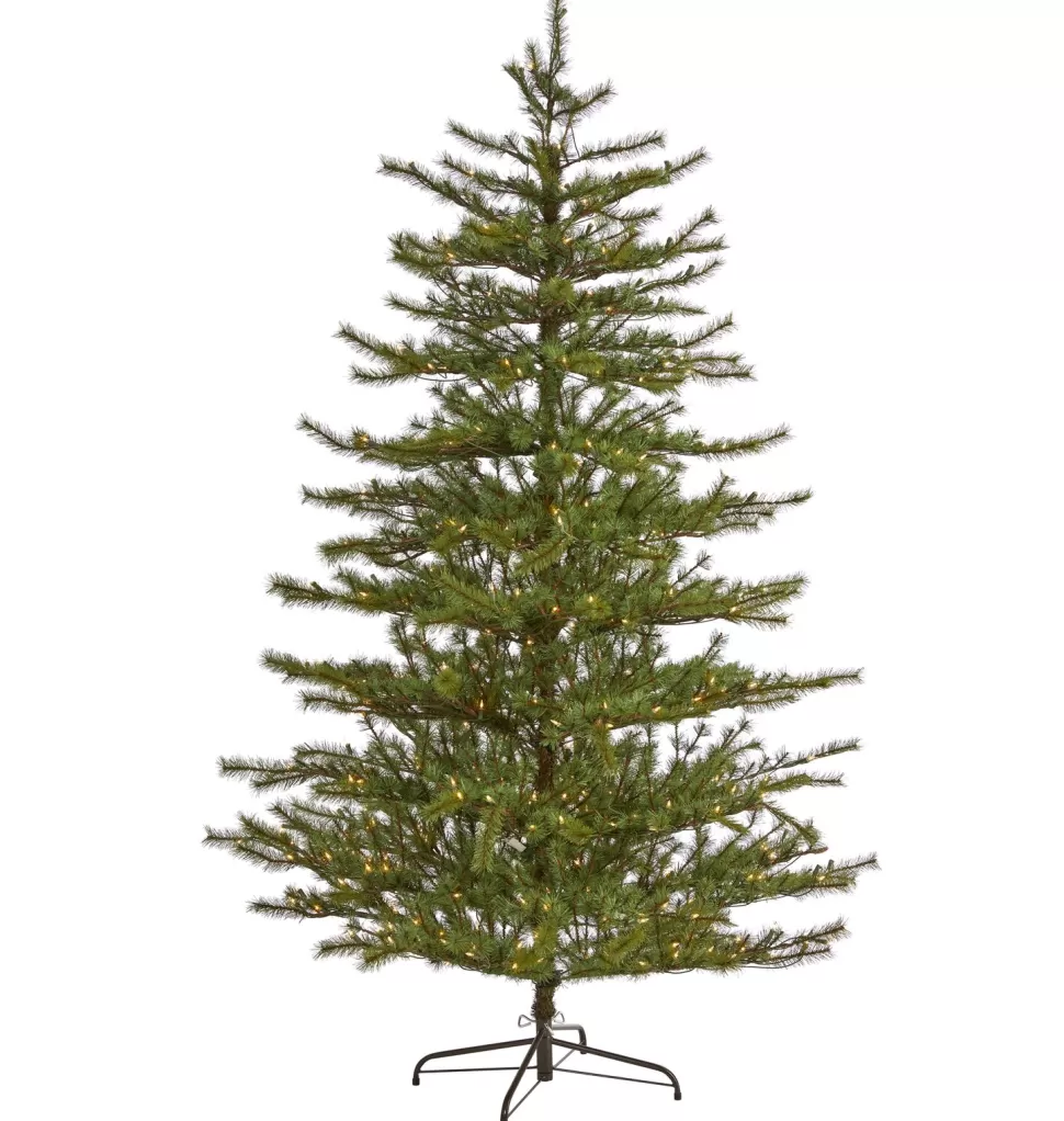 Store The Holiday Aisle Green Pine Artificial Christmas Tree With Clear/White Lights