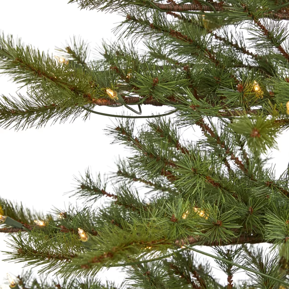 Store The Holiday Aisle Green Pine Artificial Christmas Tree With Clear/White Lights
