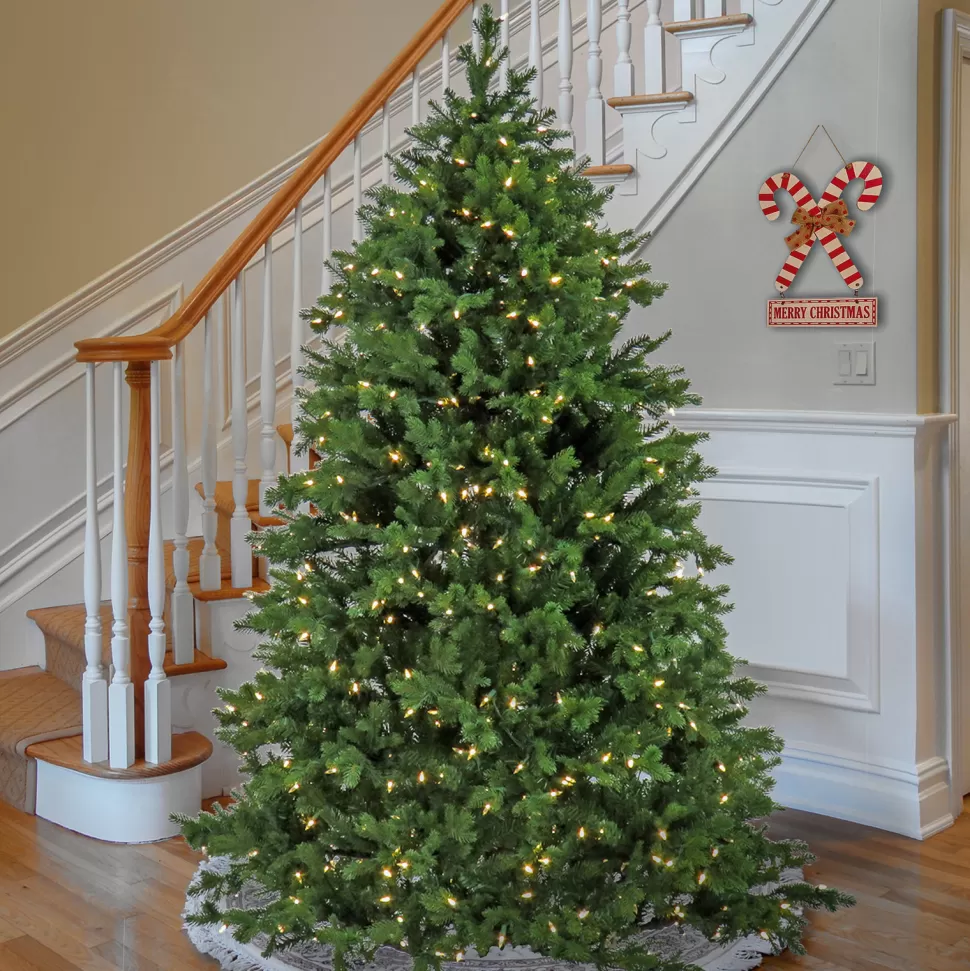 New The Holiday Aisle Green Realistic Artificial Pine Christmas Tree With Dual Color Led Lights