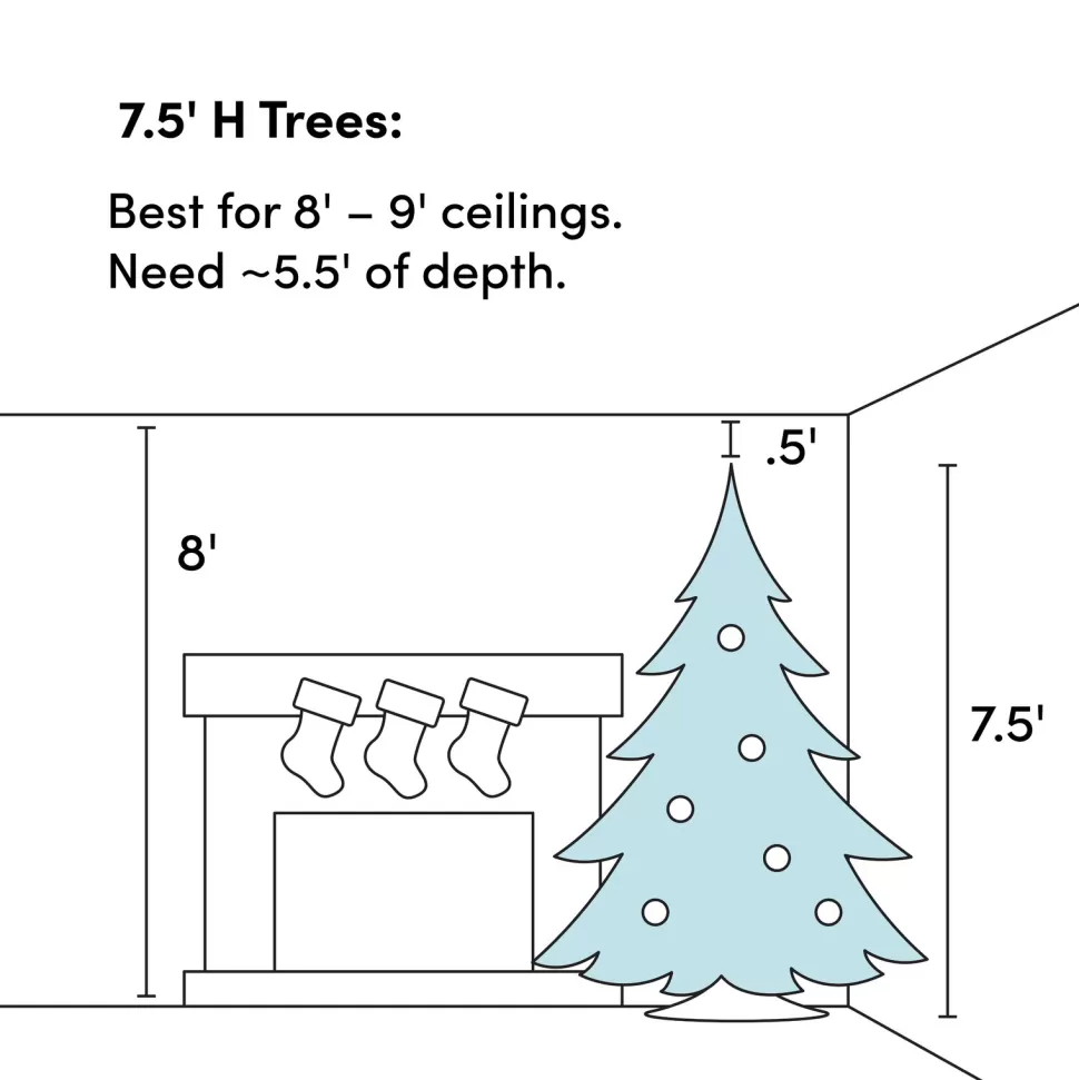 Best Sale The Holiday Aisle Green Realistic Artificial Spruce Flocked/Frosted Christmas Tree With Lights