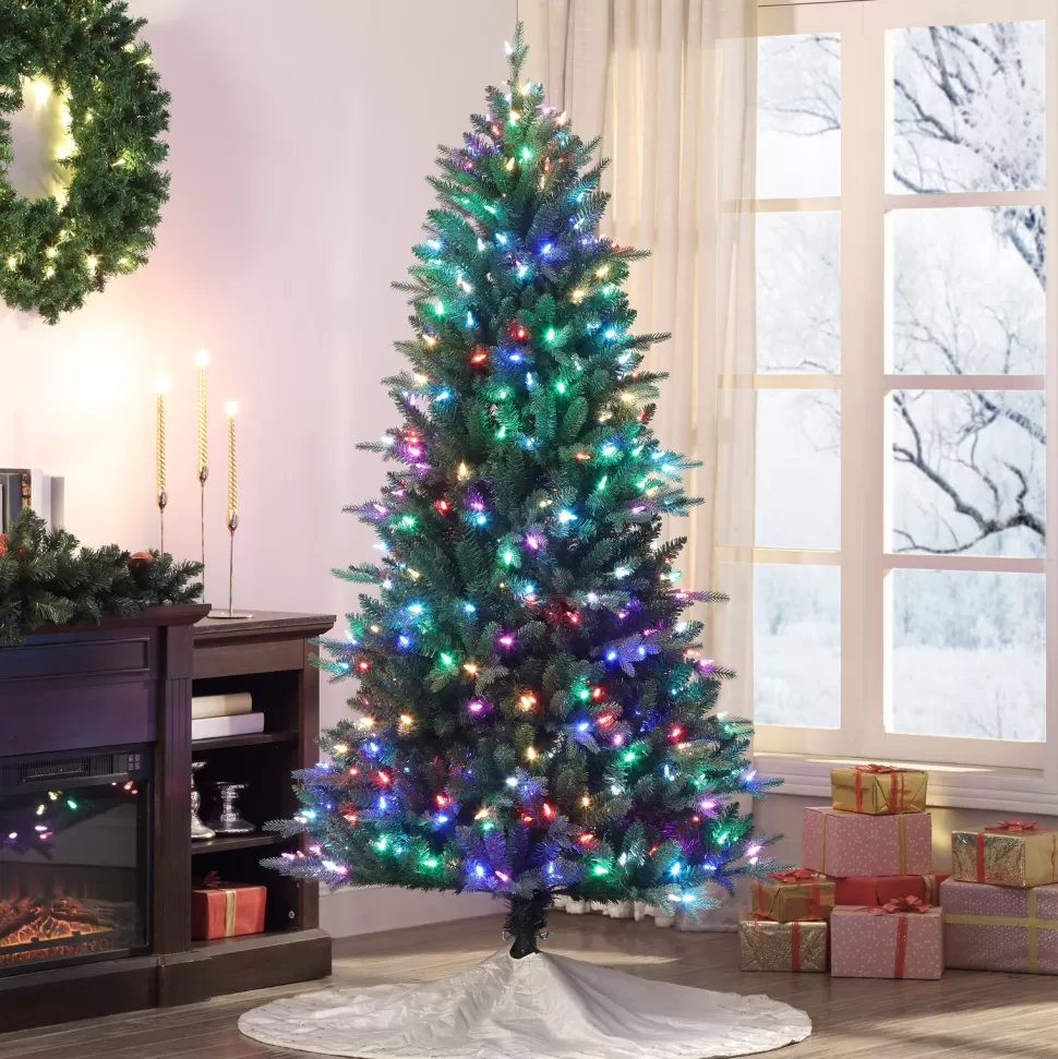 New Mr. Christmas Green Realistic Pvc & Pe Blend 400 Led Color Changing Christmas Tree