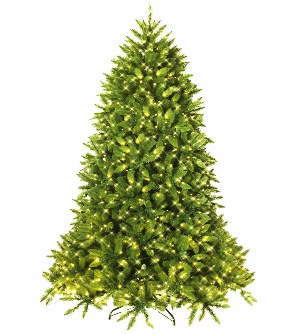 Sale The Holiday Aisle Hinged 6' Green Fir Artificial Christmas Tree With 650 Clear And White Lights