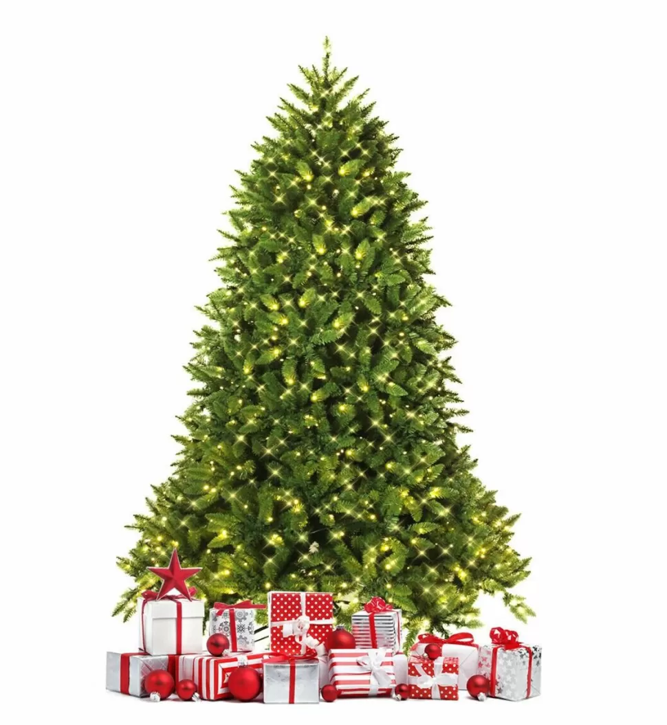 Sale The Holiday Aisle Hinged 6' Green Fir Artificial Christmas Tree With 650 Clear And White Lights