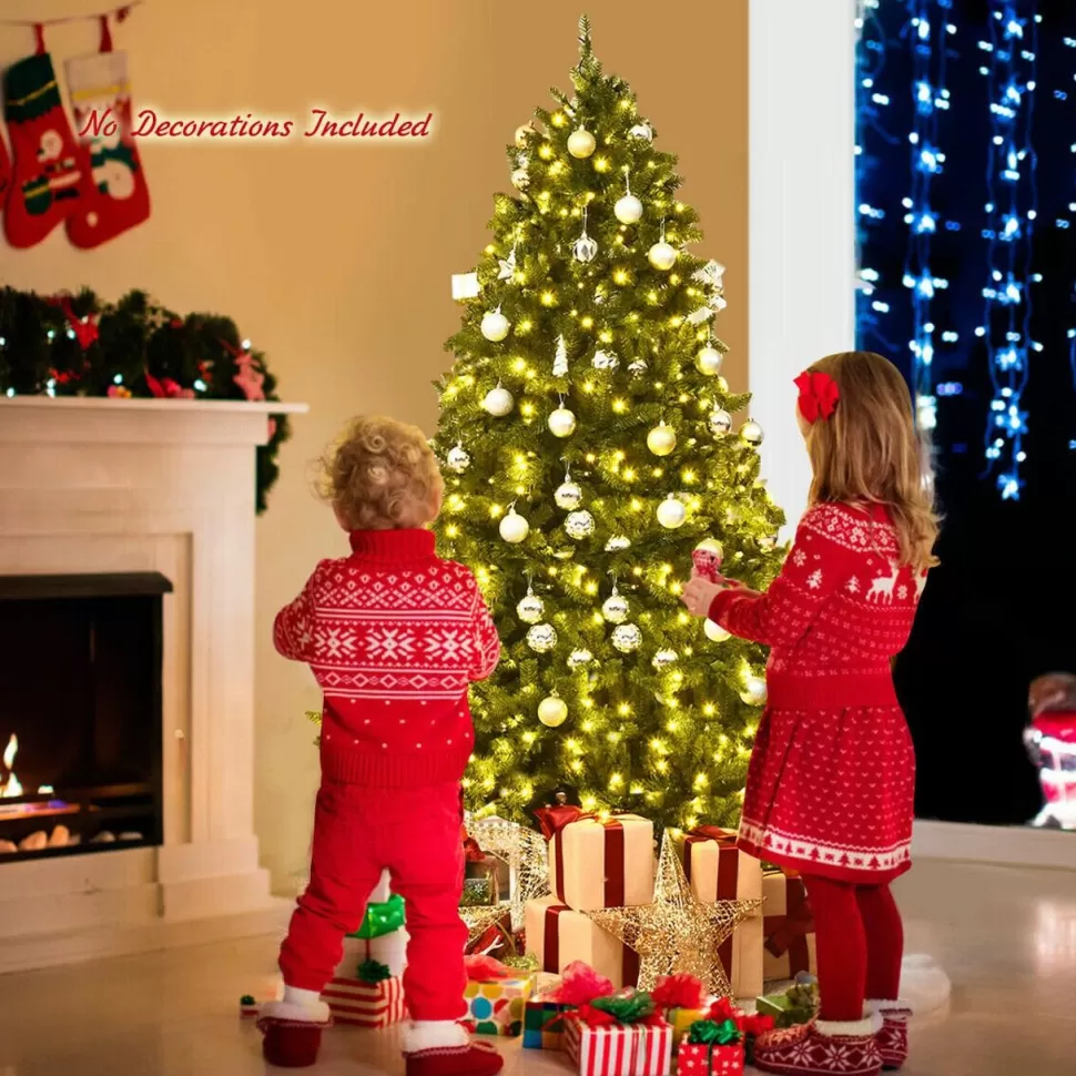 Sale The Holiday Aisle Hinged 6' Green Fir Artificial Christmas Tree With 650 Clear And White Lights